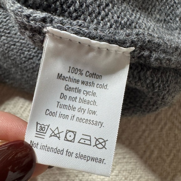 Janie & Jack Boys Grey Reindeer Cotton Knit Vest 7 Neutral Christmas - Picture 6 of 6